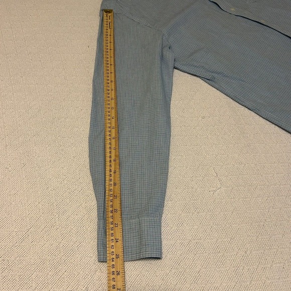 Chaps Easy Care Button-Up Shirt Men's Size L Maroon Blue Long Sleeve - Picture 15 of 16